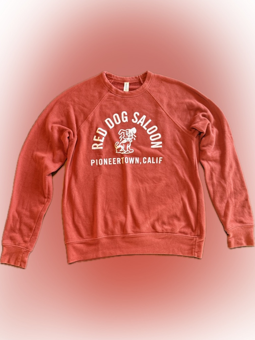 Pioneertown Bella + Canvas  Red  Crewneck Sweatshirt Joshua tree
